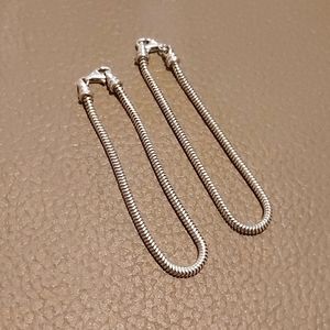 Sterling Silver Snake Chain Bracelet Pair - Silver Women Jewelry Bracelets